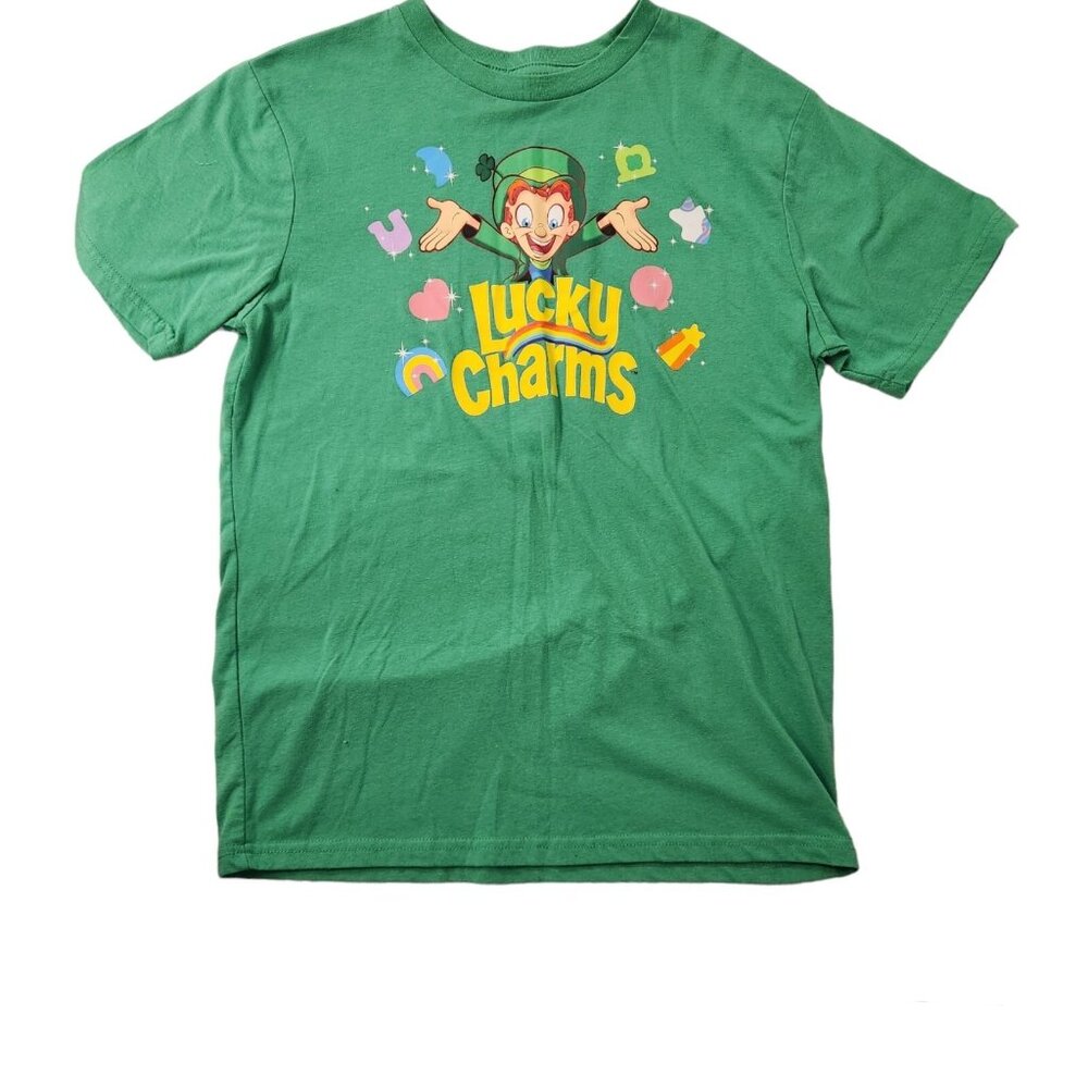 Lucky Charms Cereal Green Tshirt Lucky Charms Brand‎ Leprechaun Youth XXL EUC